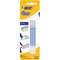 BIC Gel-ocity Illusion Recambios para bolígrafos de Gel Borrables punta media (0-7 mm) – Azul- Blíster de 3 unidades